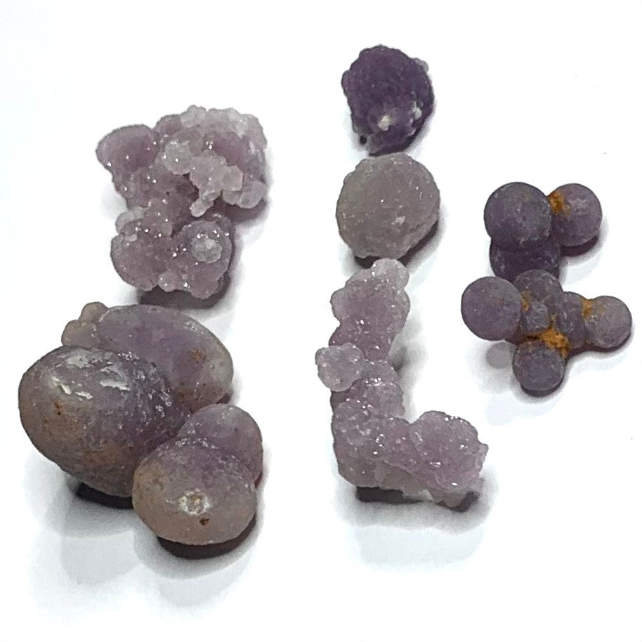 One of a Kind Set Of Grape Agate Druzy Stones- 10 -24mm (NC4607)