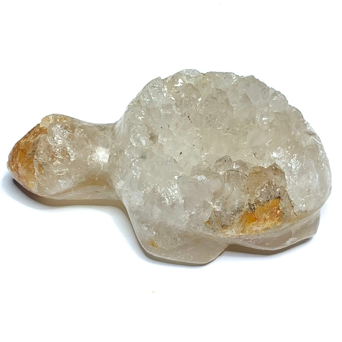 One of a Kind Quartz Druzy Turtle Stone-3 x 2 x 1" (NC4613)