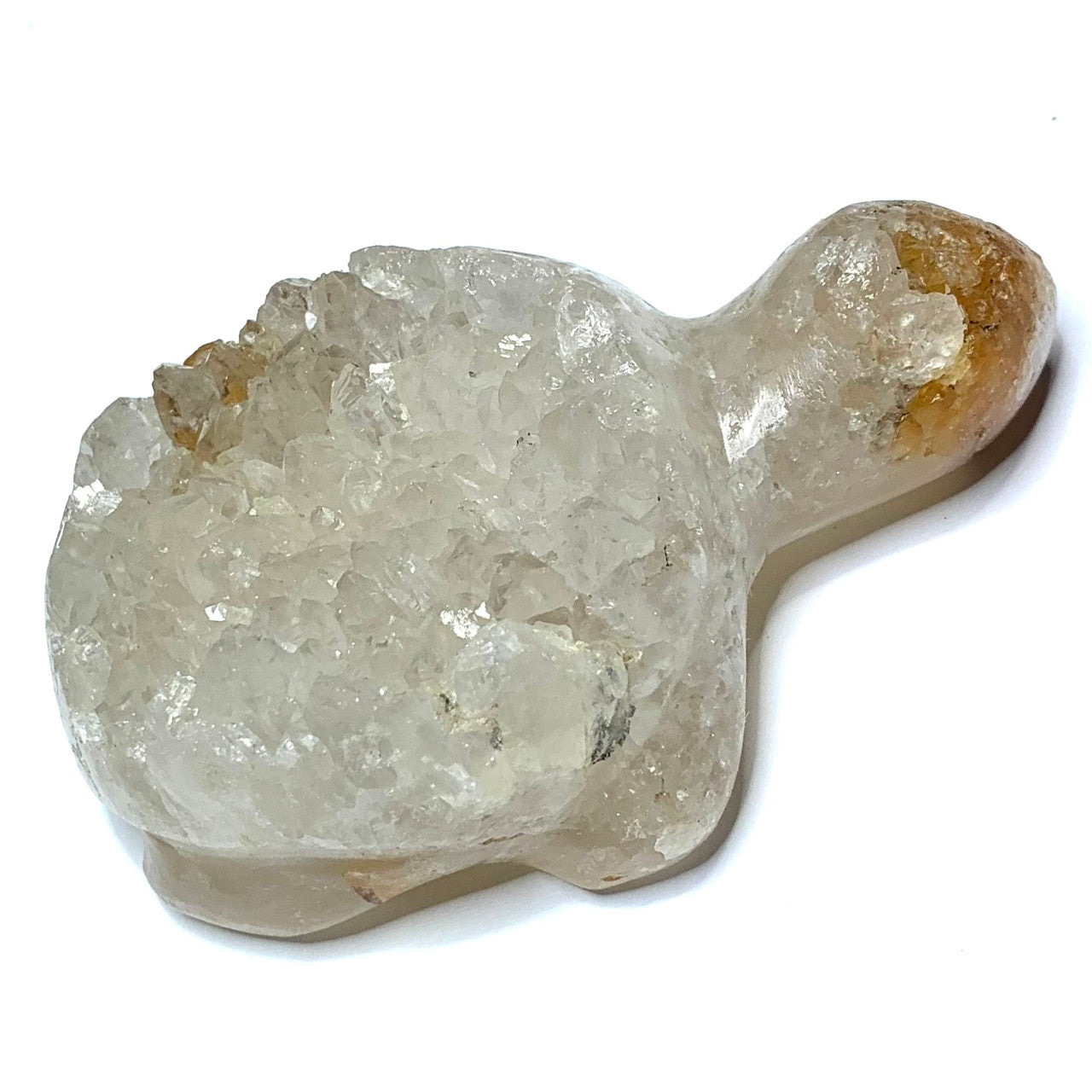 One of a Kind Quartz Druzy Turtle Stone-3 x 2 x 1" (NC4613)