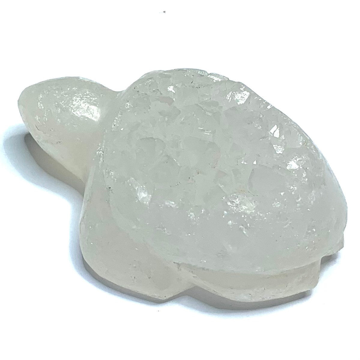 One of a Kind Quartz Druzy Turtle Stone-2 3/4 x 1 3/4 x 1 (NC4614)