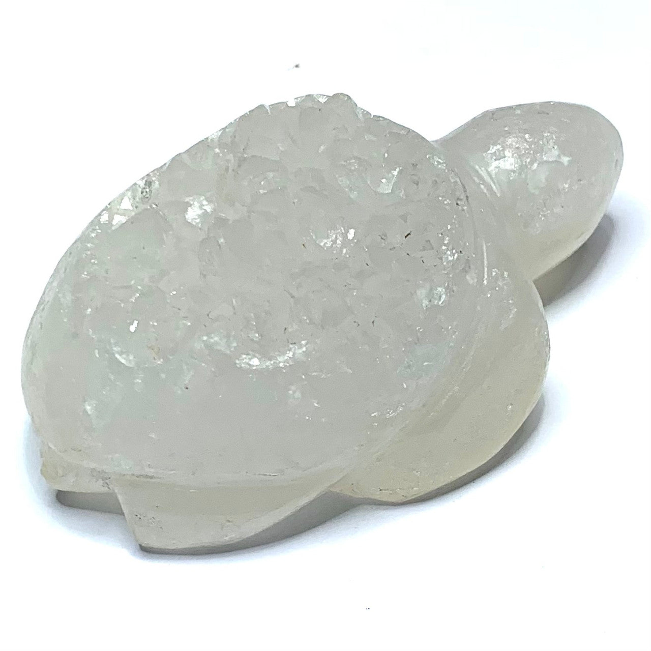 One of a Kind Quartz Druzy Turtle Stone-2 3/4 x 1 3/4 x 1 (NC4614)