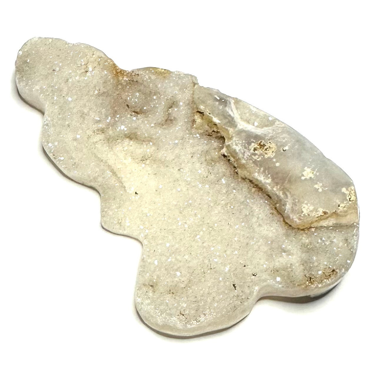 One of a Kind Druzy Snow Agate Stone-2 3/4 x 1 3/4" (NC6007)