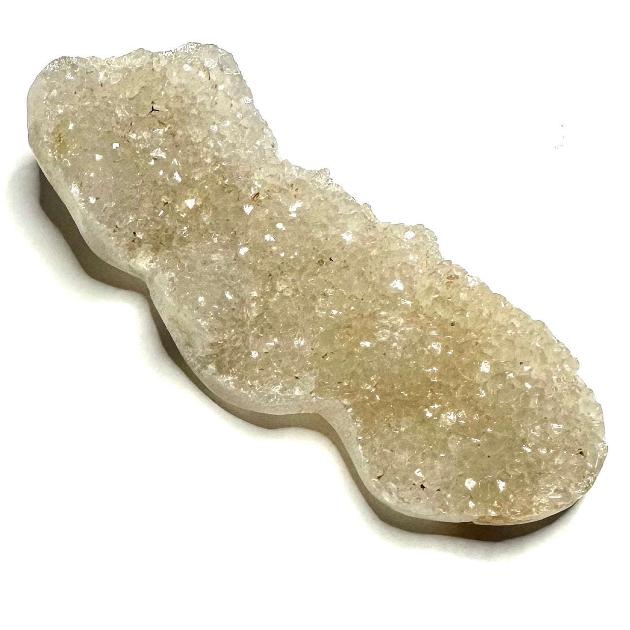 One of a Kind Druzy Snow Agate Stone-2 1/2 x 1 " (NC6009)