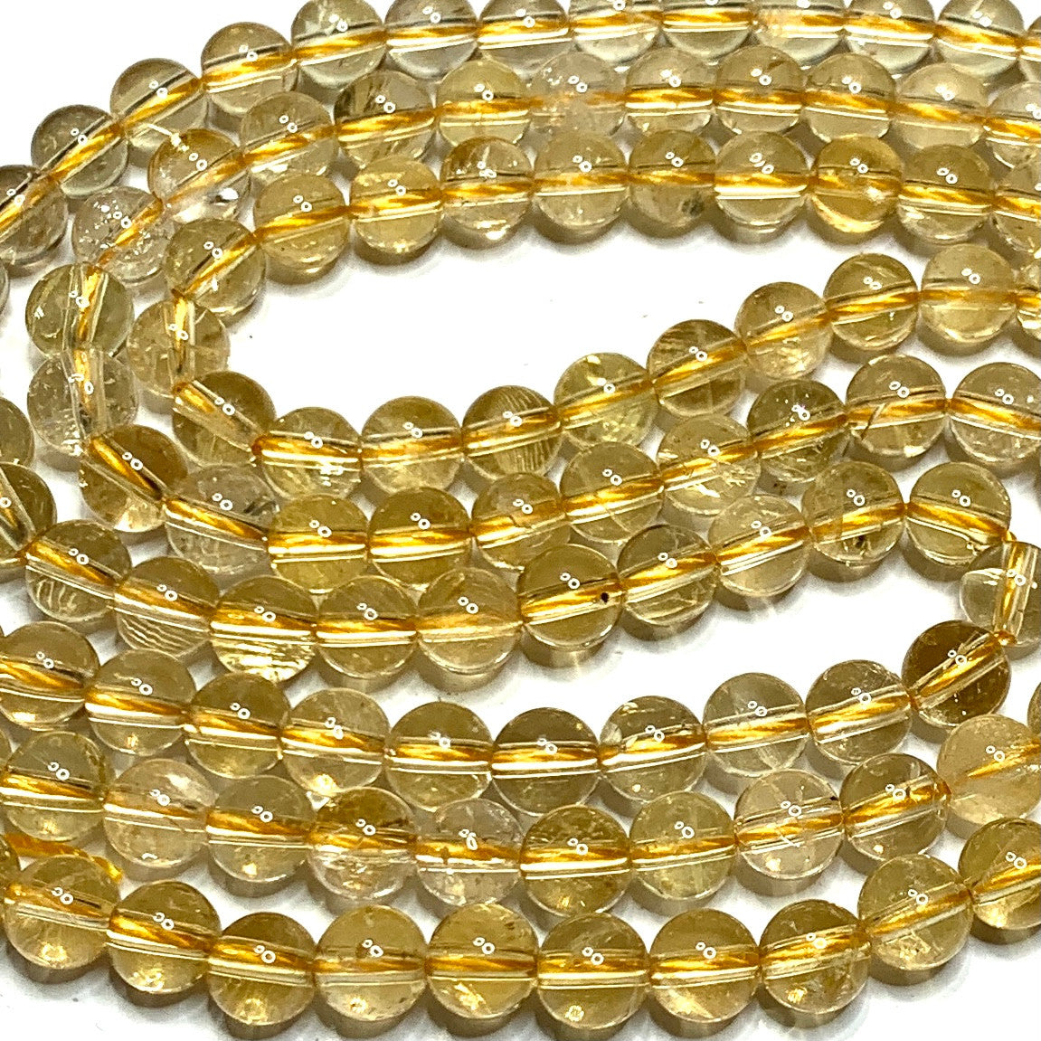 Highly Polished Citrine Round Beads-A-Grade-6mm (SP3349)