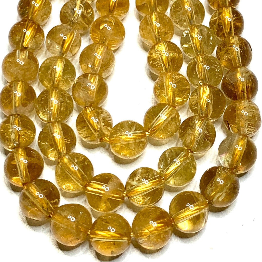 Highly Polished Citrine Round Beads-A-Grade-7.5-8mm (SP3350)