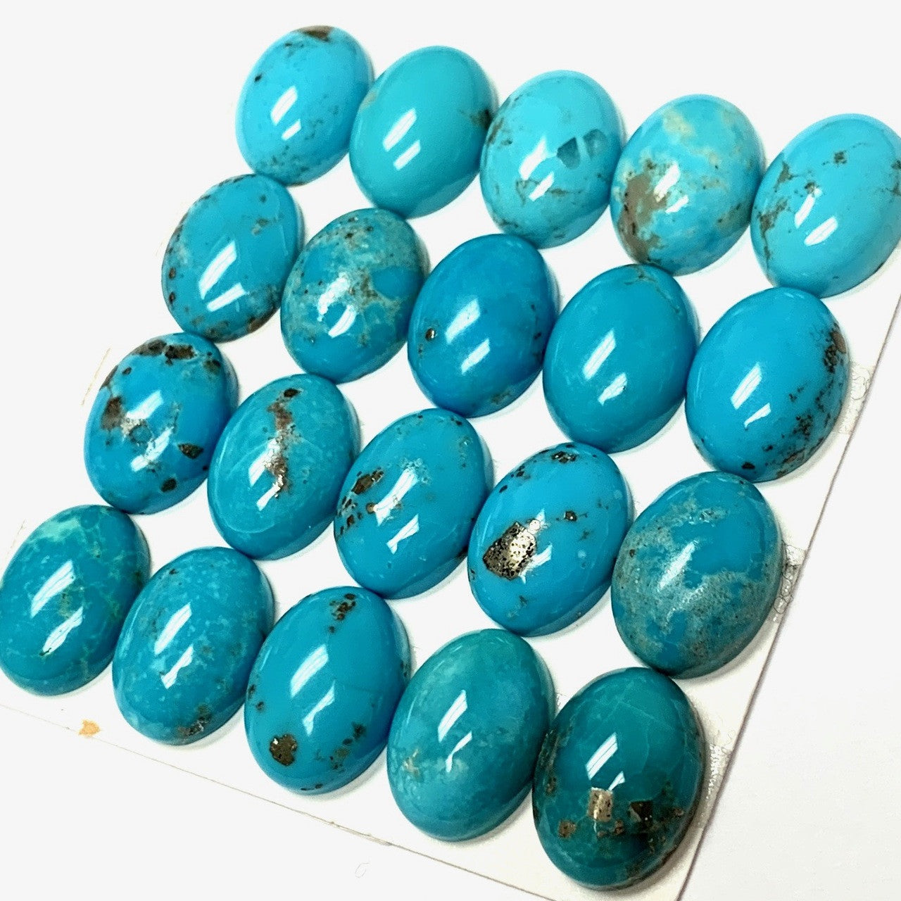 Highly Polished Turquoise Oval Domed Cabochons
