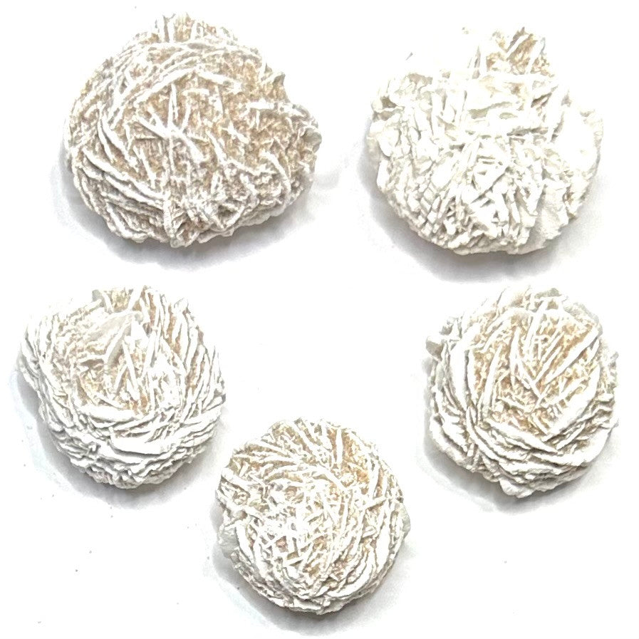Desert Rose Selenite Stone Lots-5 Stones-20-25mm Avg. (NC6024)
