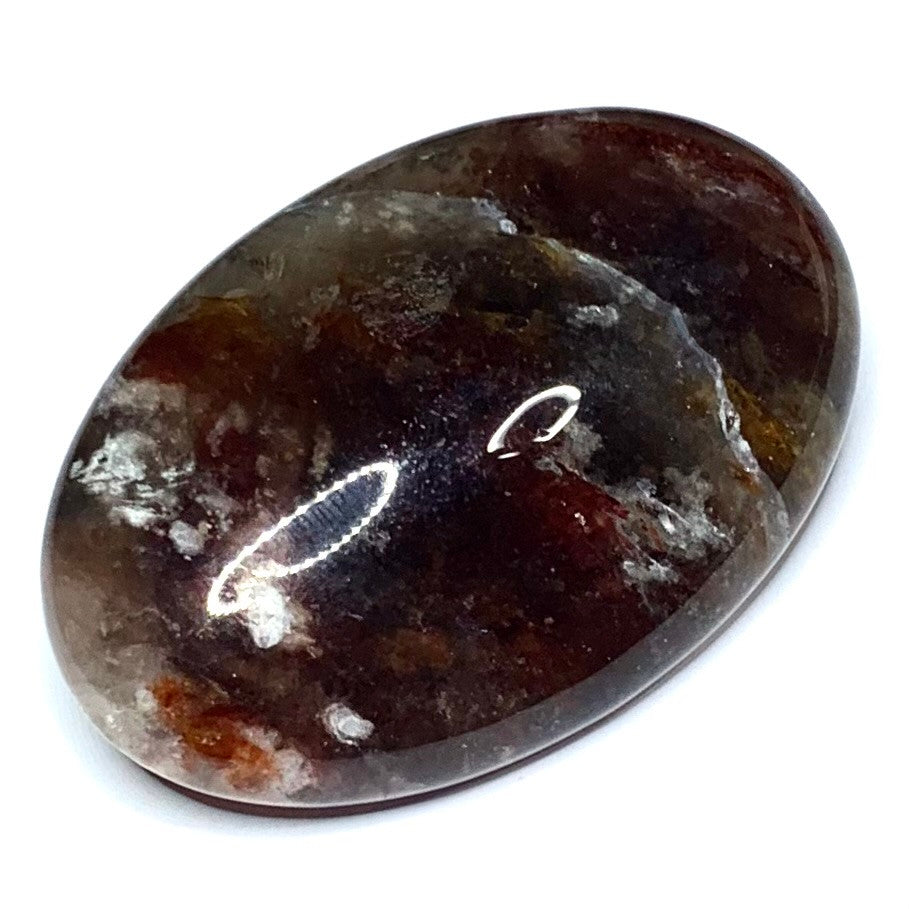 One of a Kind Garden Quartz-Lodalite Lens Palm Stone-2 1/4 x 1 1/2" (NC4649)