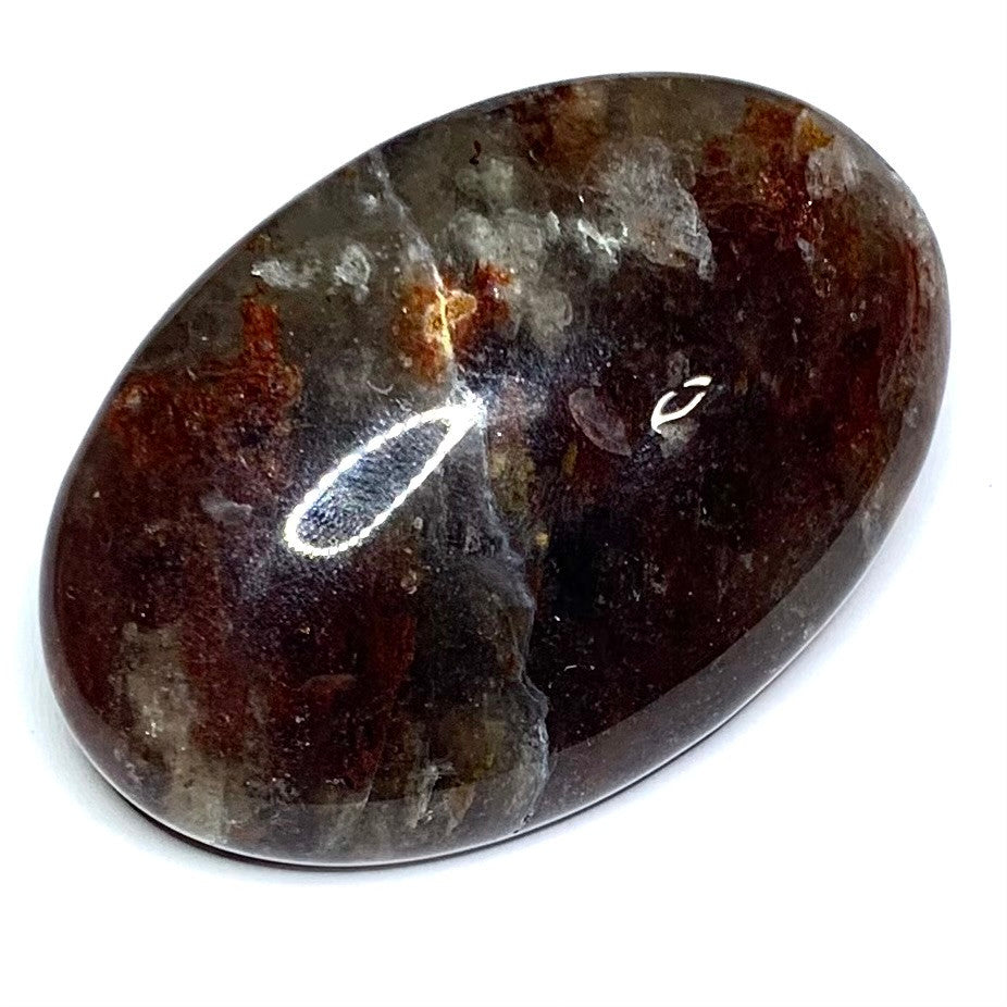 One of a Kind Garden Quartz-Lodalite Lens Palm Stone-2 1/4 x 1 1/2" (NC4649)