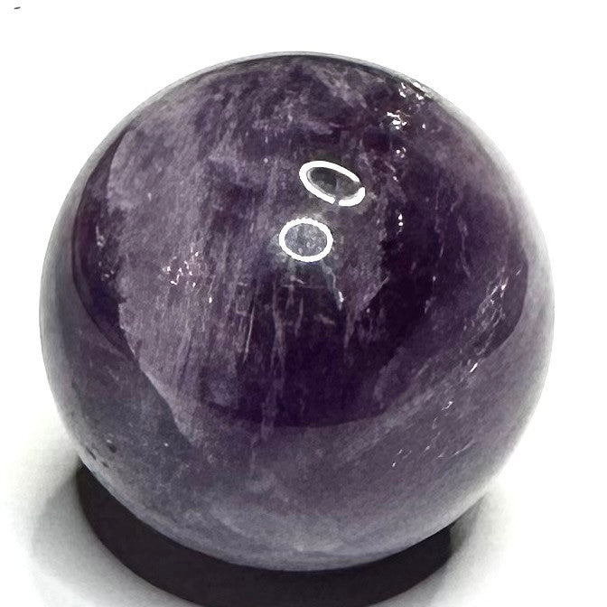 RARE-One of a Kind Trapiche Amethyst with Rainbow Inclusions Mini Sphere Stone-1"-NC6043