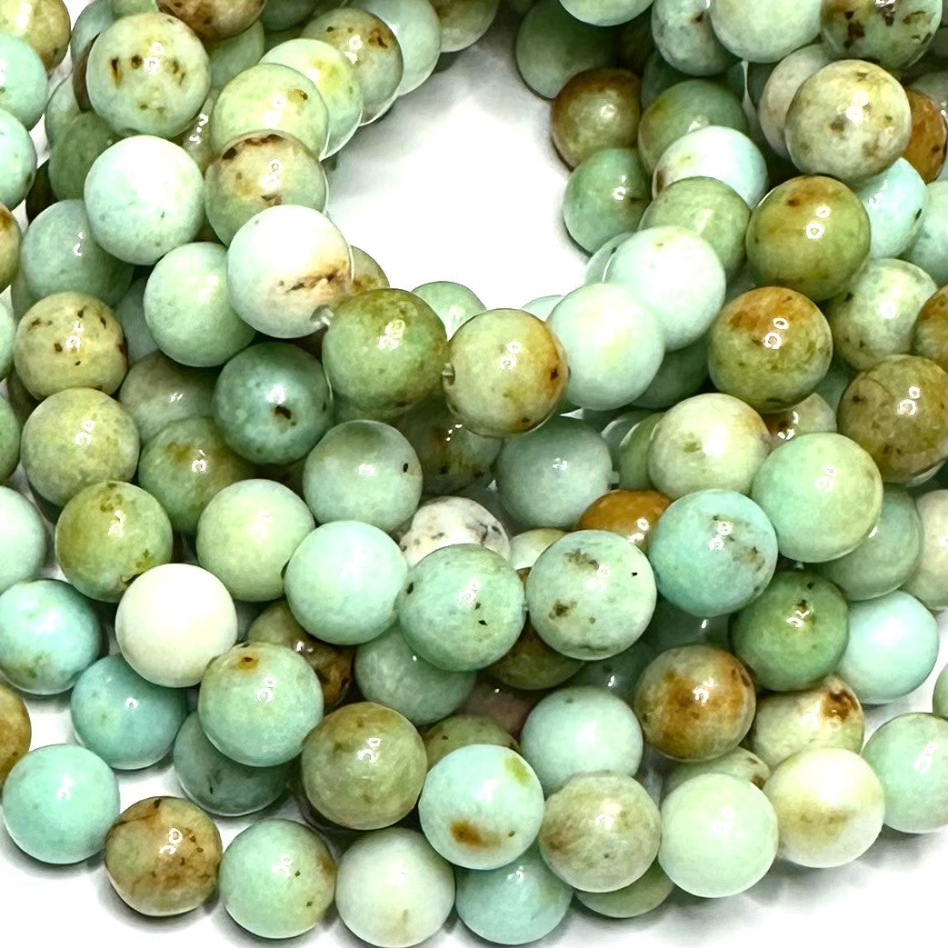 Albite Jade Polished Round Beads-8mm (SP5136)
