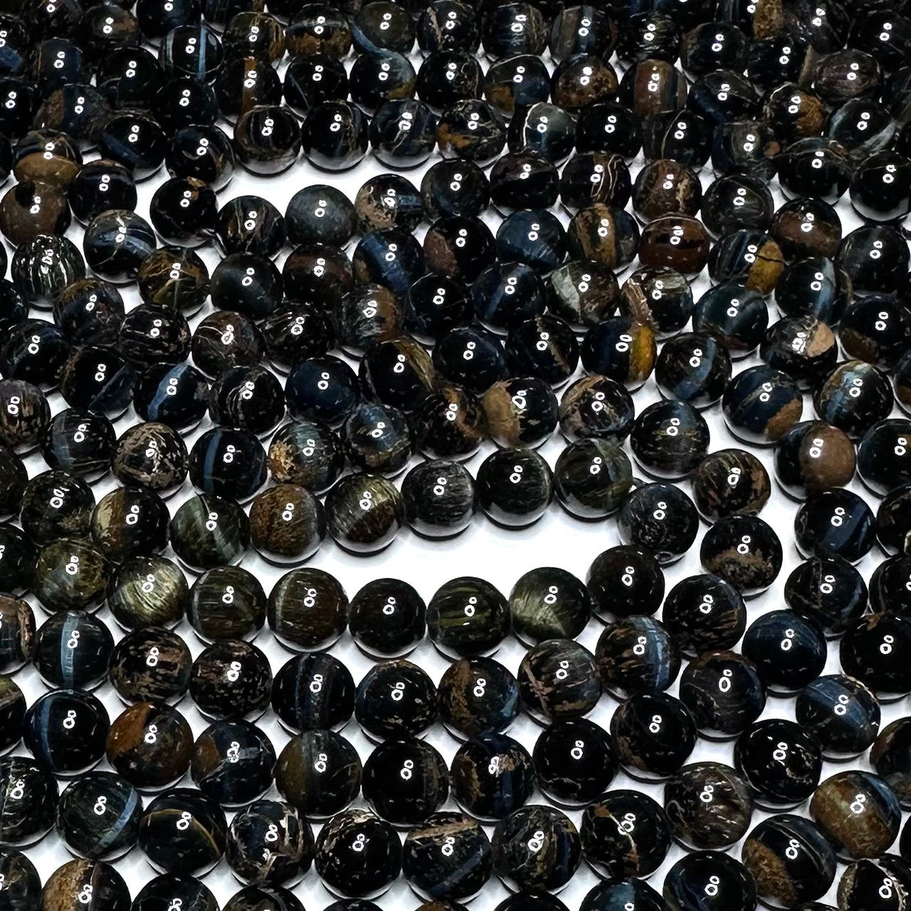 Blue Tiger Eye Highly Polished Round Beads-8mm (SP5135)
