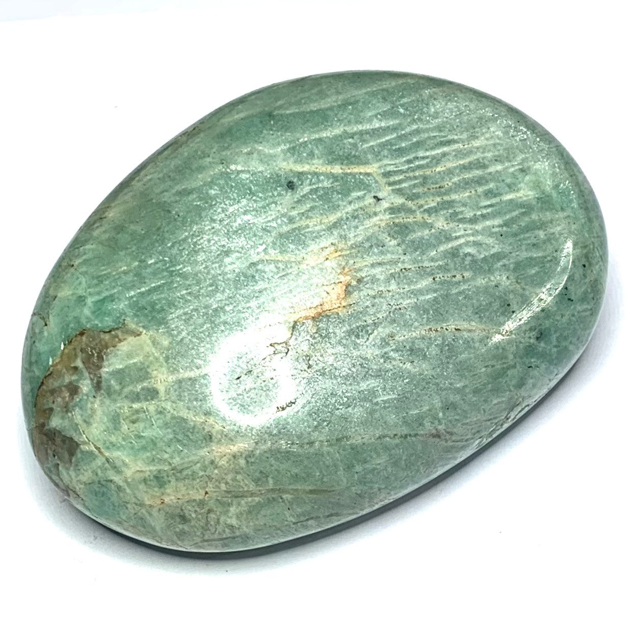 One of a Kind Amazonite Palm Stone-2 1/2 x 1 3/4" (NC4681)