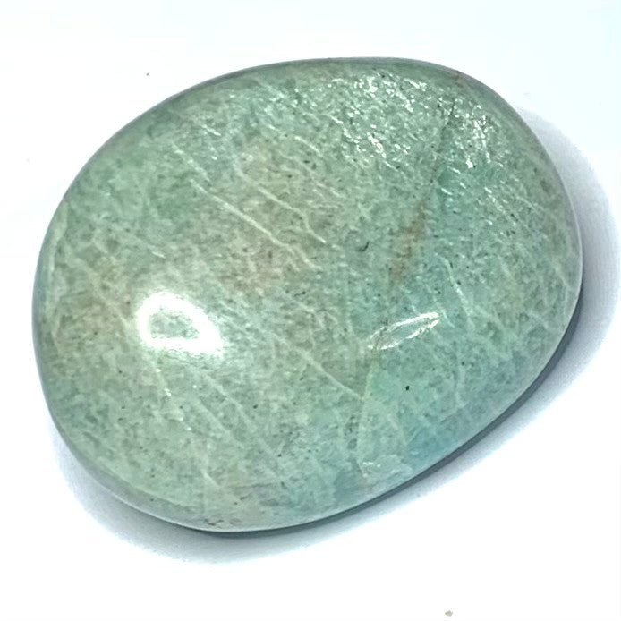 One of a Kind Amazonite Palm Stone-2 x 1 1/2"-NC4683 (NC4683)