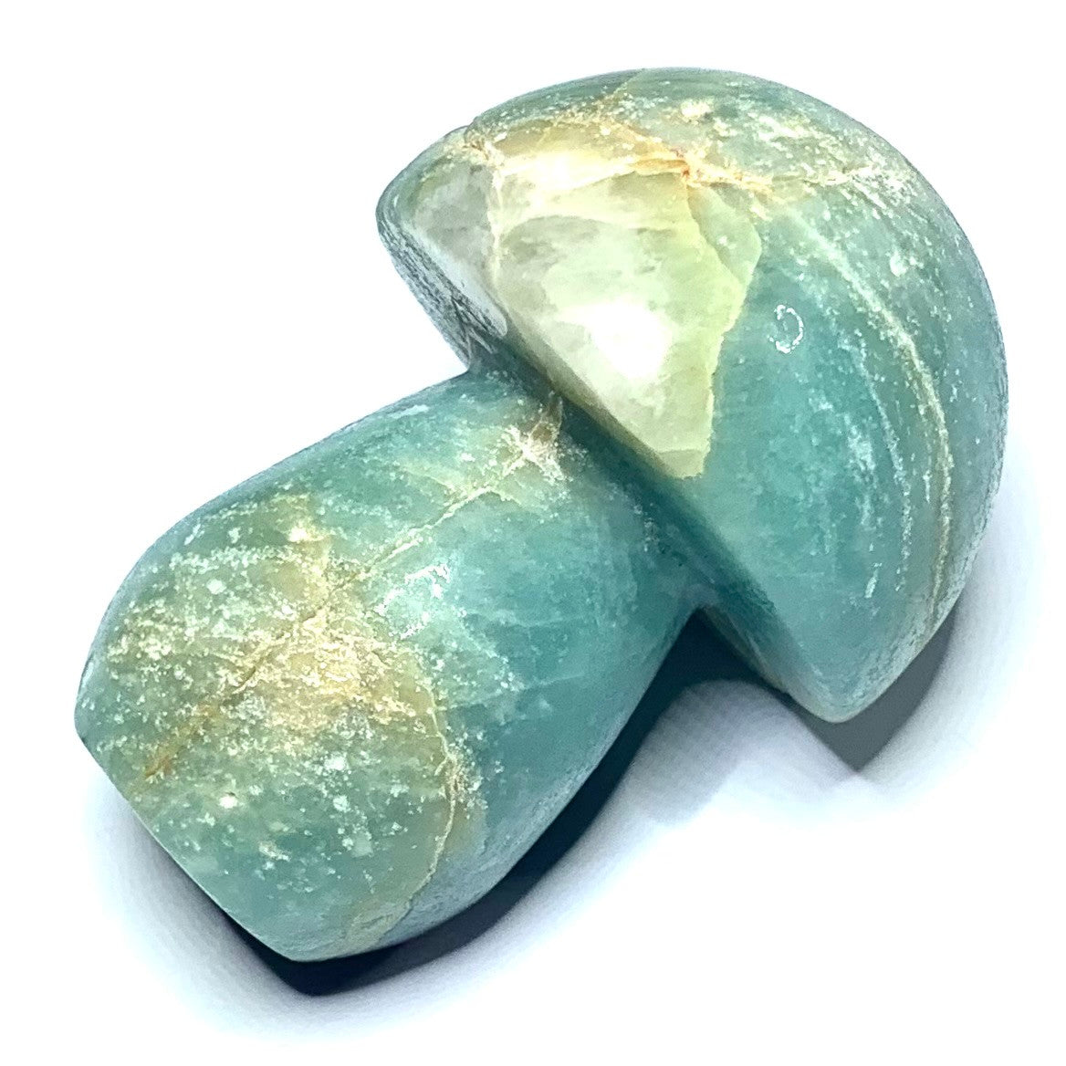 One of a Kind Amazonite Carved Mushroom Stone-2 1/4 x 1 1/2" (NC4688)