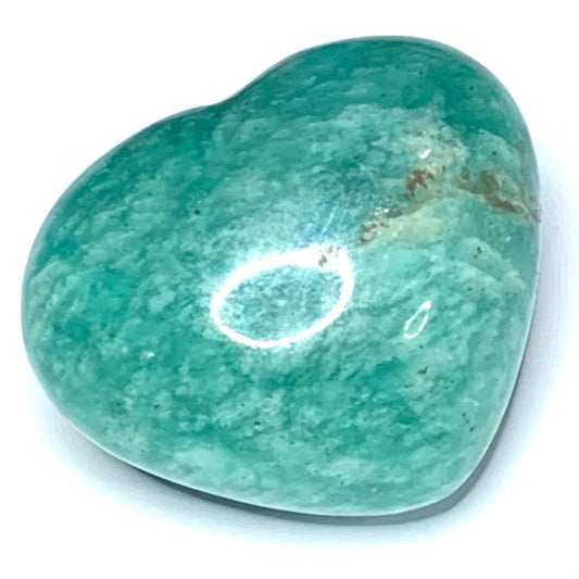 One of a Kind Amazonite Carved Heart Palm Stone-1 1/4x 1 1/2" (NC4693)