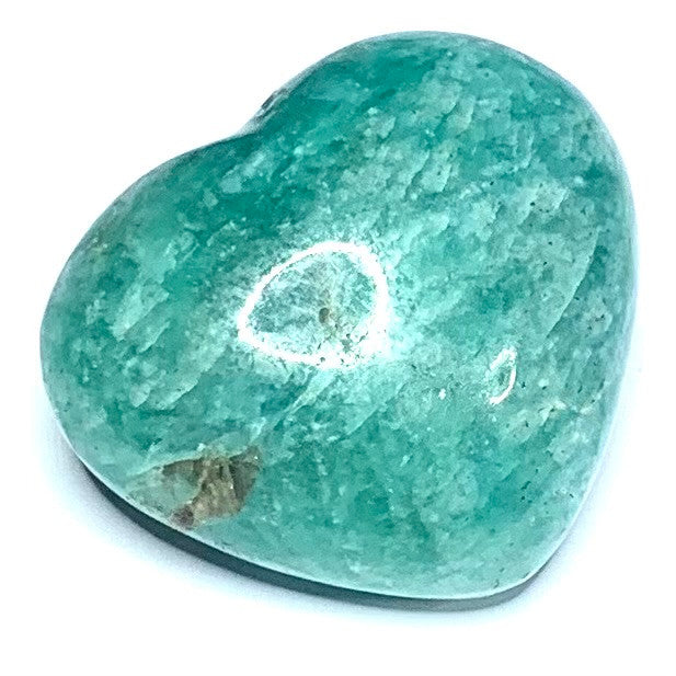 One of a Kind Amazonite Carved Heart Palm Stone-1 1/4x 1 1/2" (NC4693)