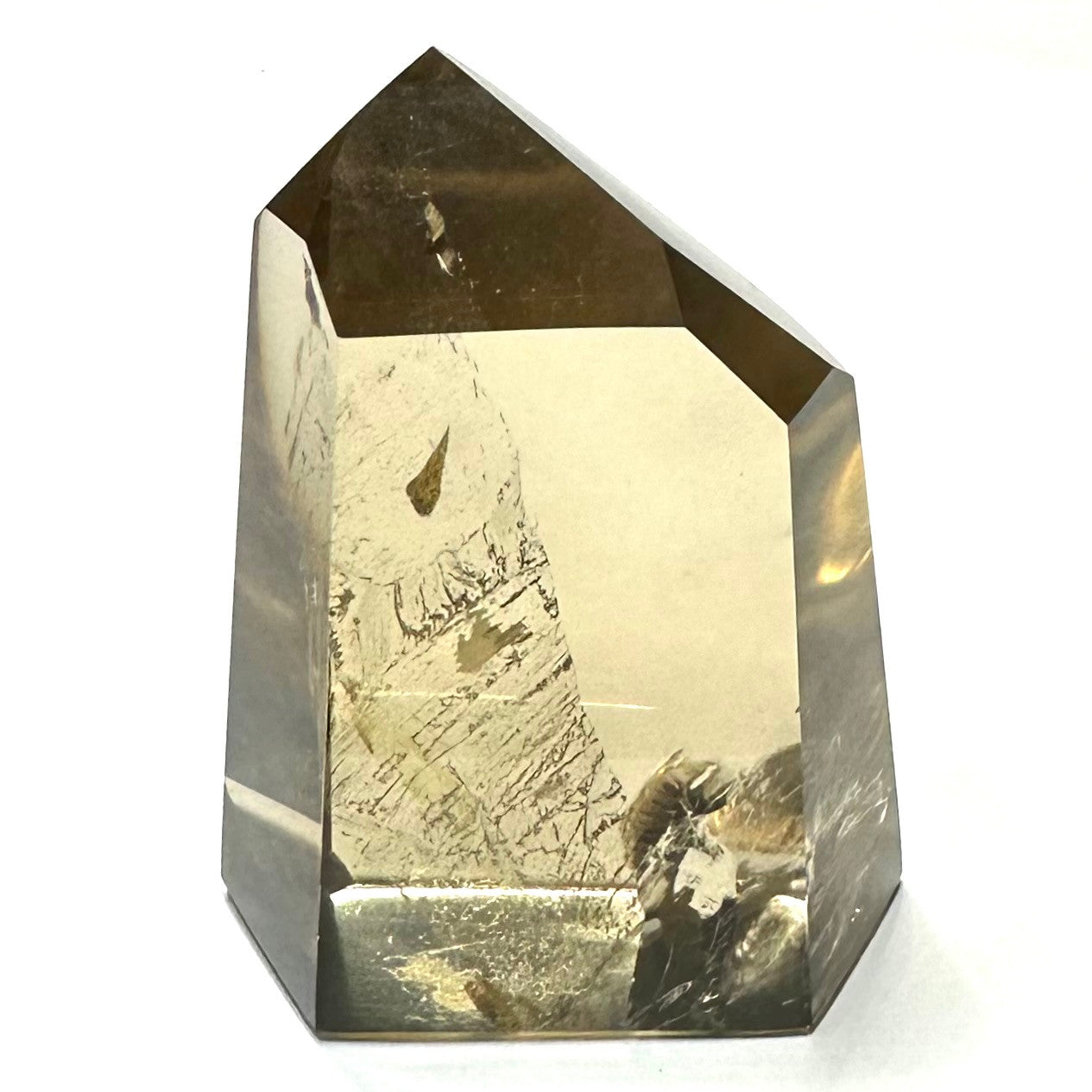 Citrine with Rainbow Inclusions Tower-2 1/2 x 1 3/4"-NC7385