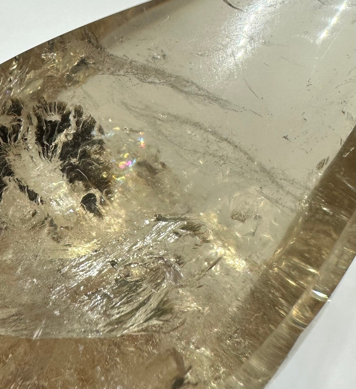 Citrine with Rainbow Inclusions  Flame Tower-4 x 2 1/4"-NC7394