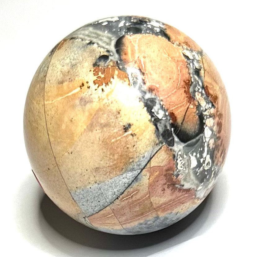One of a Kind Maligano Jasper Stone Sphere-1 3/4"-NC5154 (NC5154)