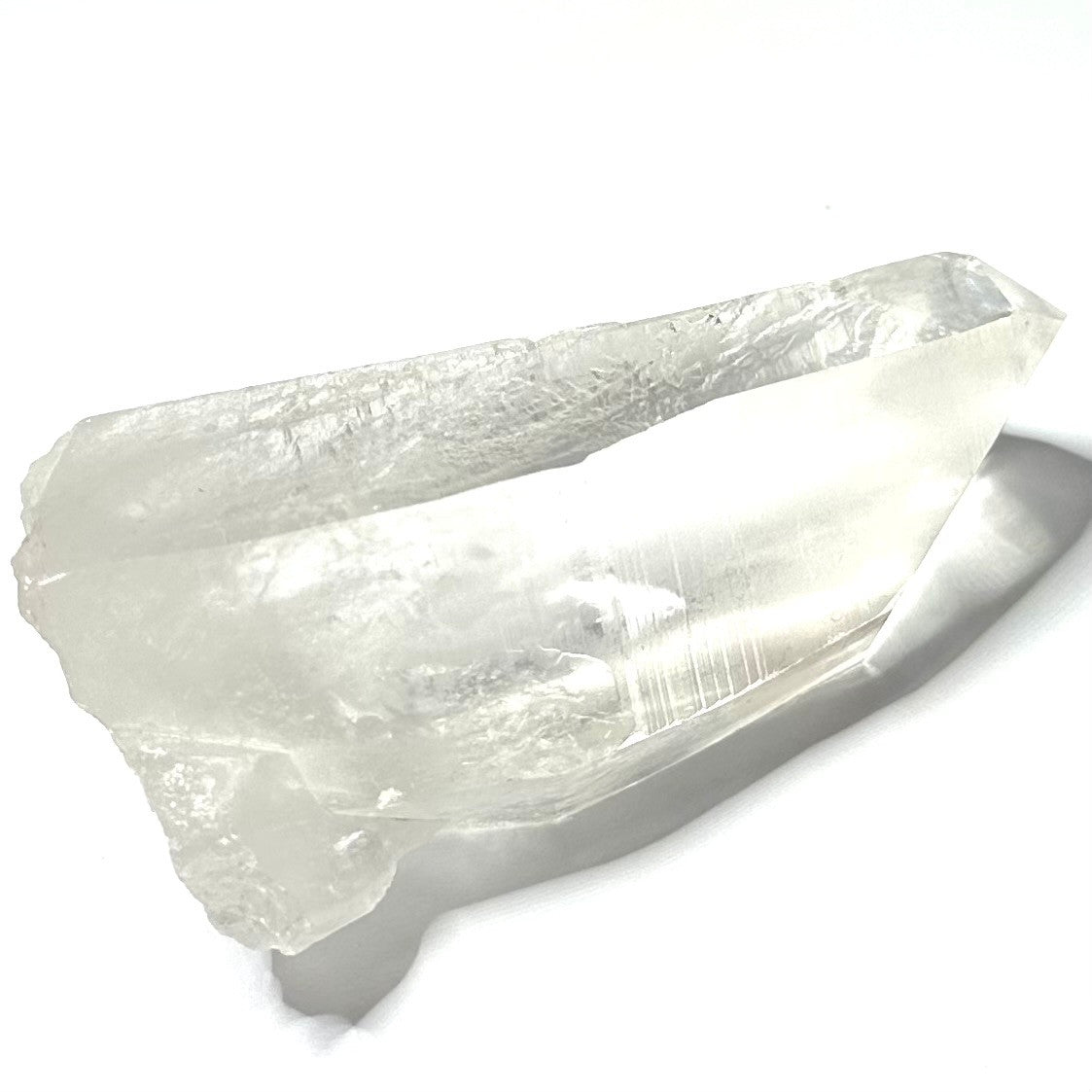 One of a Kind Lemurian Quartz Crystal Polished Point with Natural Edges-3 3/4 x 2" (NC6060)