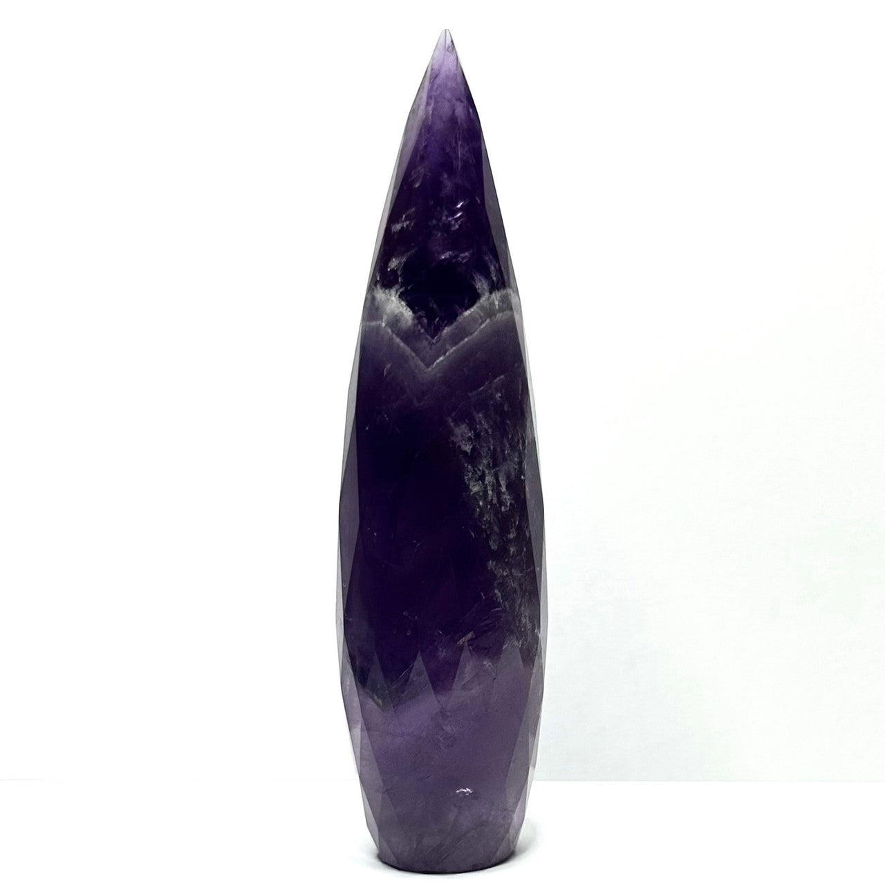RARE-Amethyst Faceted Teardrop Stone Tower-4 1/2 x 3/4" (NC5172)