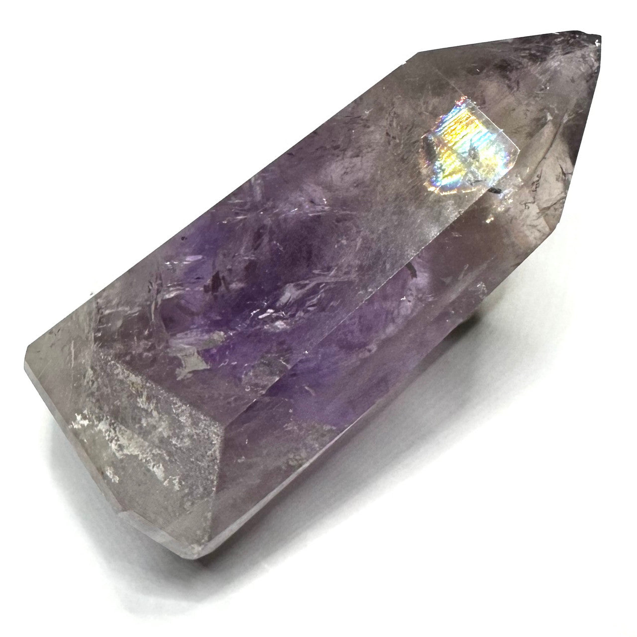 One of a Kind Amethyst with Rainbow Stone Tower-3 1/4 x 1 1/4 (NC5165)