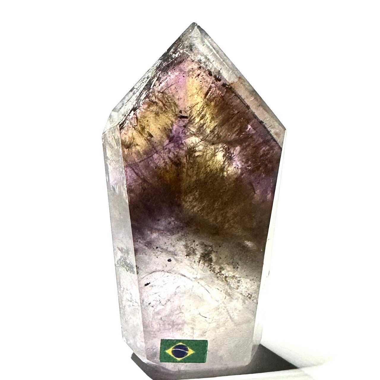 RARE-One of a Kind Ametrine with Hematite and Dendrites Tower-2 3/4 x 1 1/4" (NC6072)