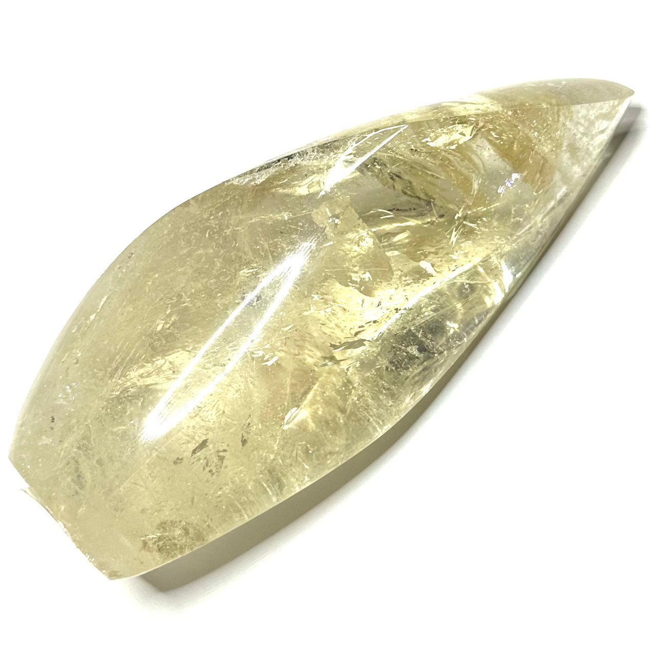 One of a Kind Citrine Stone Flame Tower with Rainbows and Phantoms-5 1/4 x 1 1/4" (NC5174)