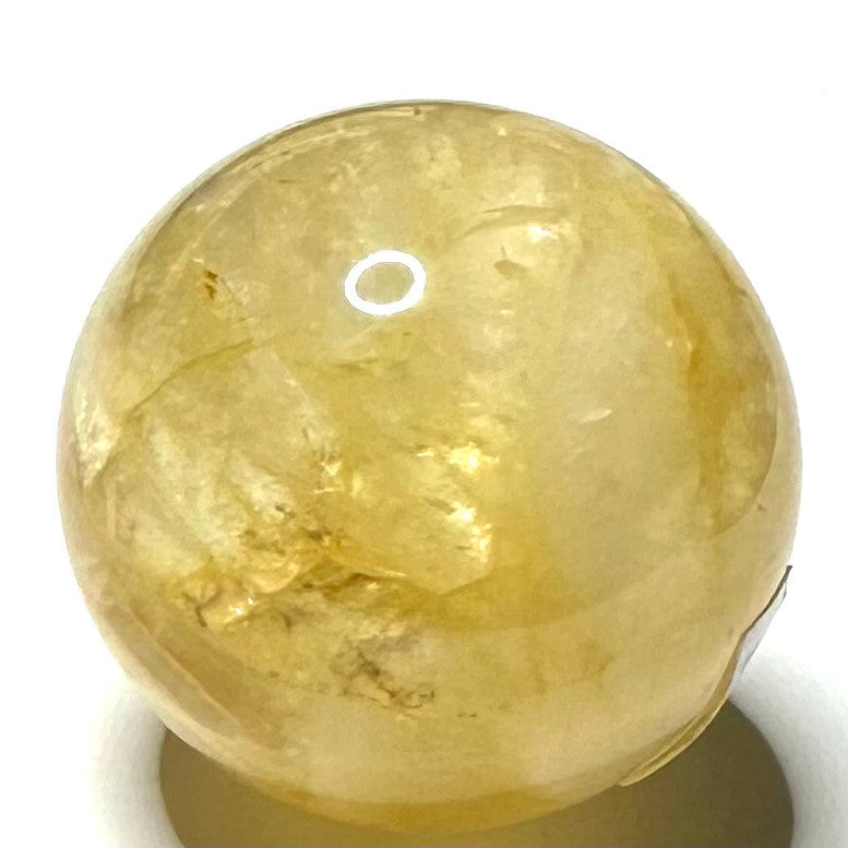 One of a Kind Golden Healer with Rainbow Inclusions Mini Stone Sphere-1 1/4"-NC6078