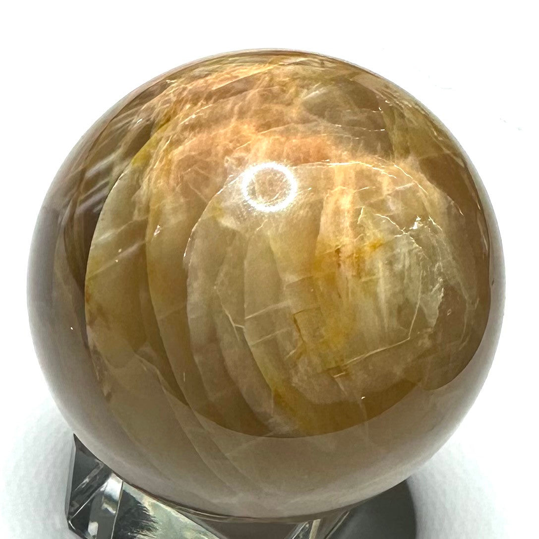 One of a Kind Peach Moonstone Stone Sphere-2" (NC6079)