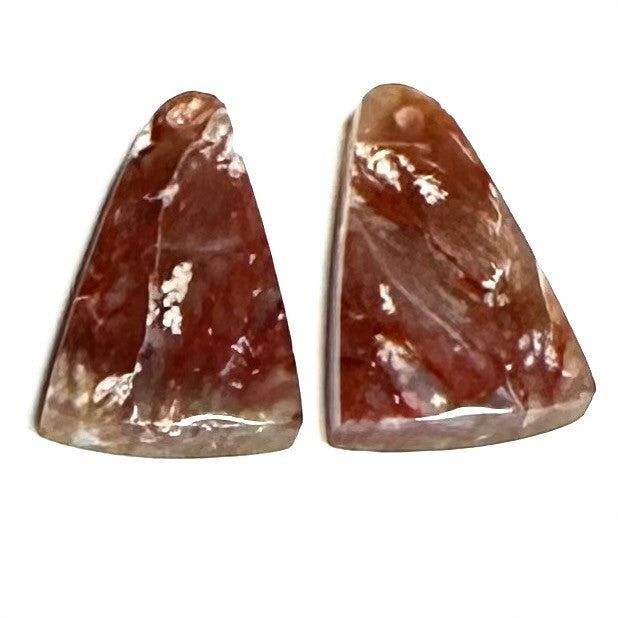 One of a Kind Plume Agate Earring/Pendant Pair-22 x 15mm (SP5203)