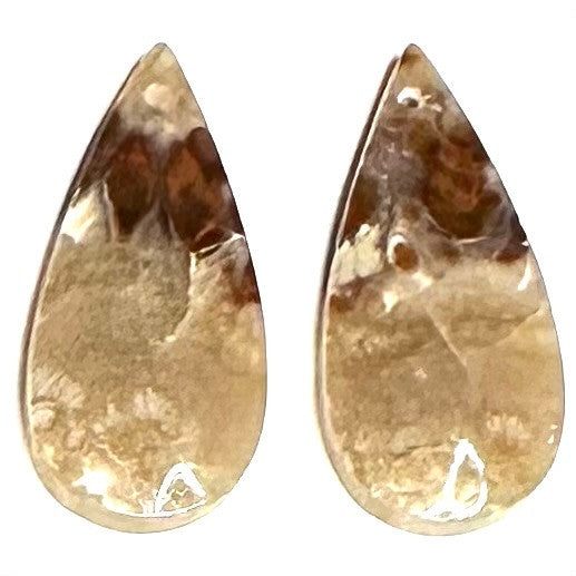 One of a Kind Plume Agate Earring/Pendant Pair-30 x 14mm (SP5204)