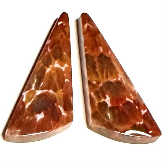 One of a Kind Plume Agate Earring/Pendant Pair-30 x 15mm-SP5220