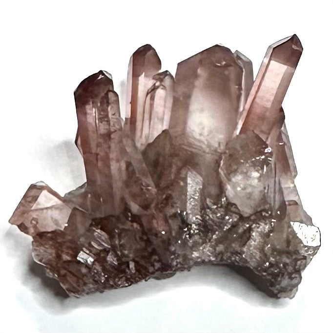 Red Hematite with Lithium Quartz Crystal Cluster-1 1/2 x 1 1/2"-NC7424