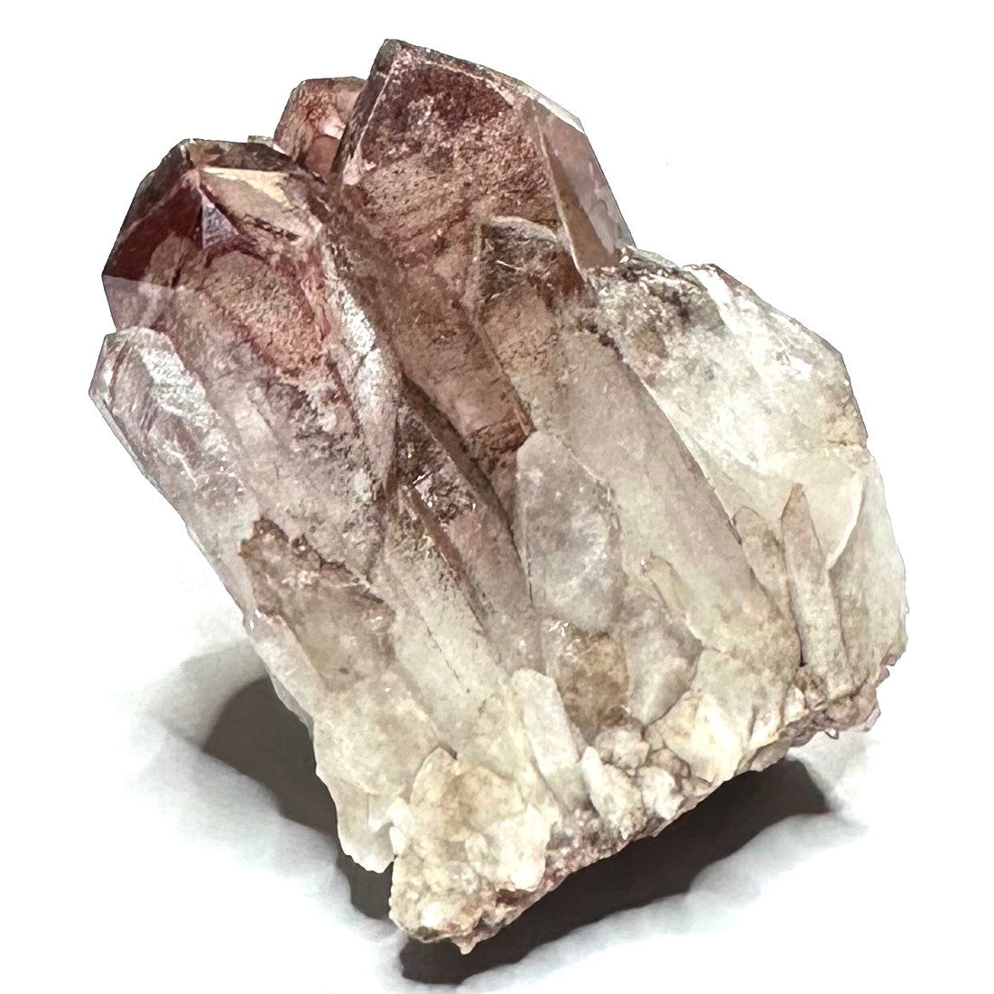 Red Hematite with Lithium Quartz Crystal Cluster-2 x 1 1/2"-NC7425