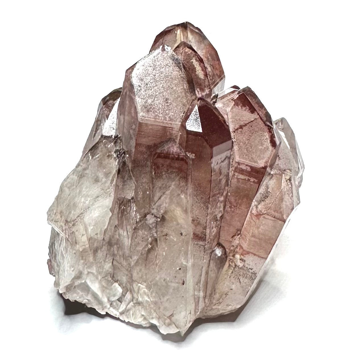 Red Hematite with Lithium Quartz Crystal Cluster-2 x 1 1/2"-NC7425