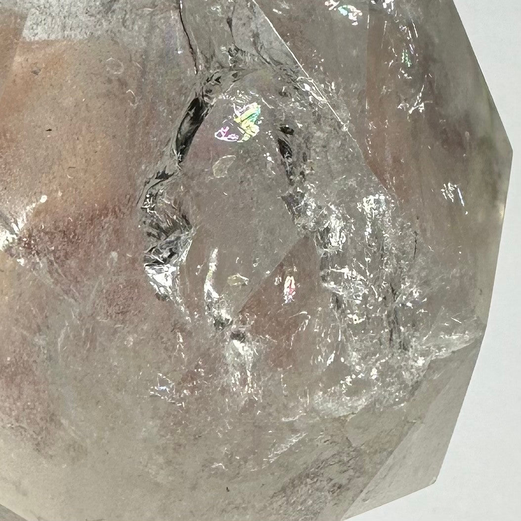 One of a Kind Crystal Quartz with Inclusions Point-3 1/2 x 2 1/2"