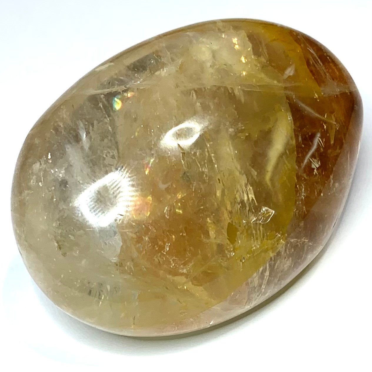 One of a Kind Fire Quartz with Rainbow Palm Stone-2 1/2 x 1 3/4" (NC4770)