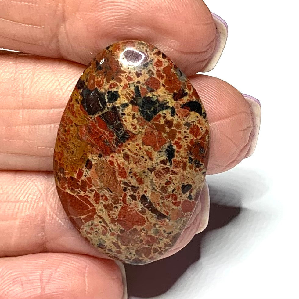 One of a Kind Red Creek Jasper Free Form Cabochon-34 x 23mm-CAB3474 (CAB3474)