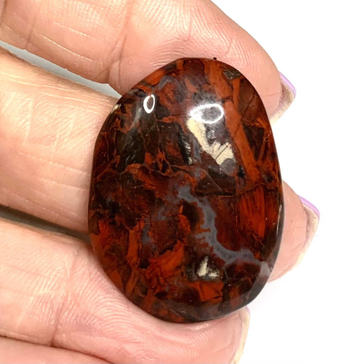 One of a Kind Red Creek Jasper Free Form Cabochon-33 x 25mm-CAB3482