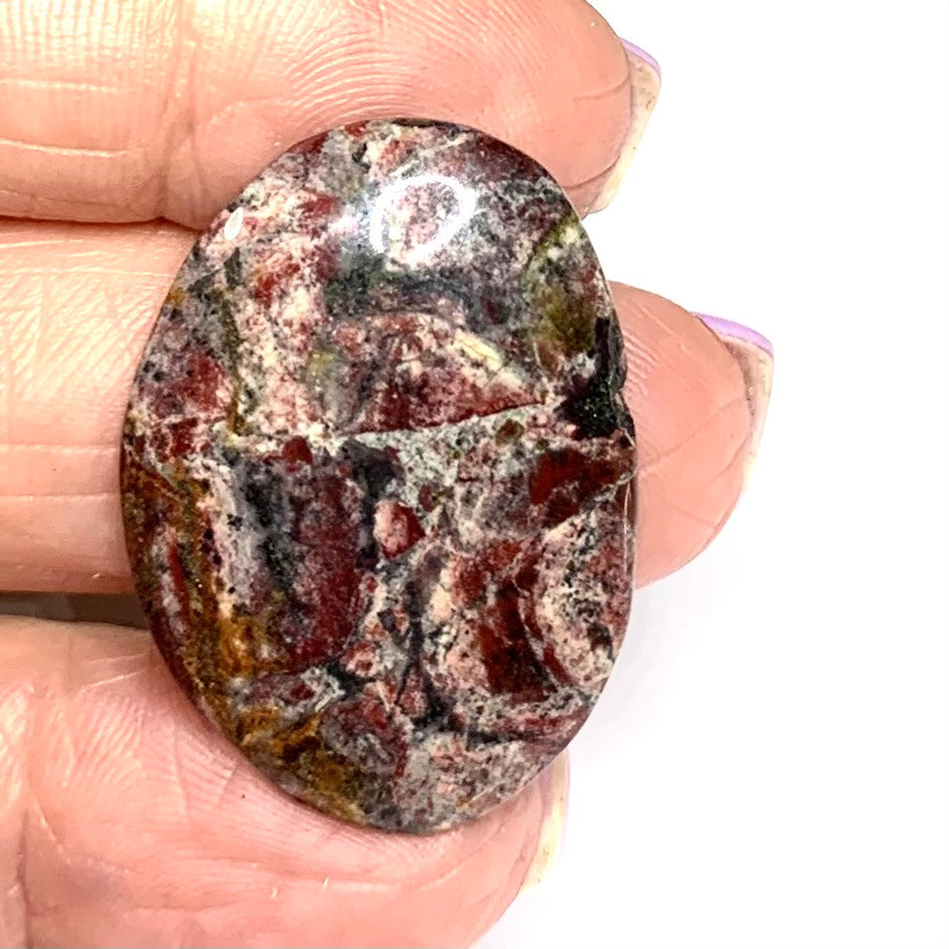 One of a Kind Red Creek Jasper Free Form Cabochon-33 x 24mm-CAB3484