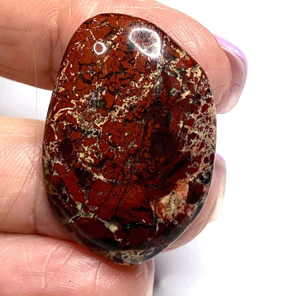 One of a Kind Red Creek Jasper Free Form Cabochon-32 x 22mm-CAB3492 (