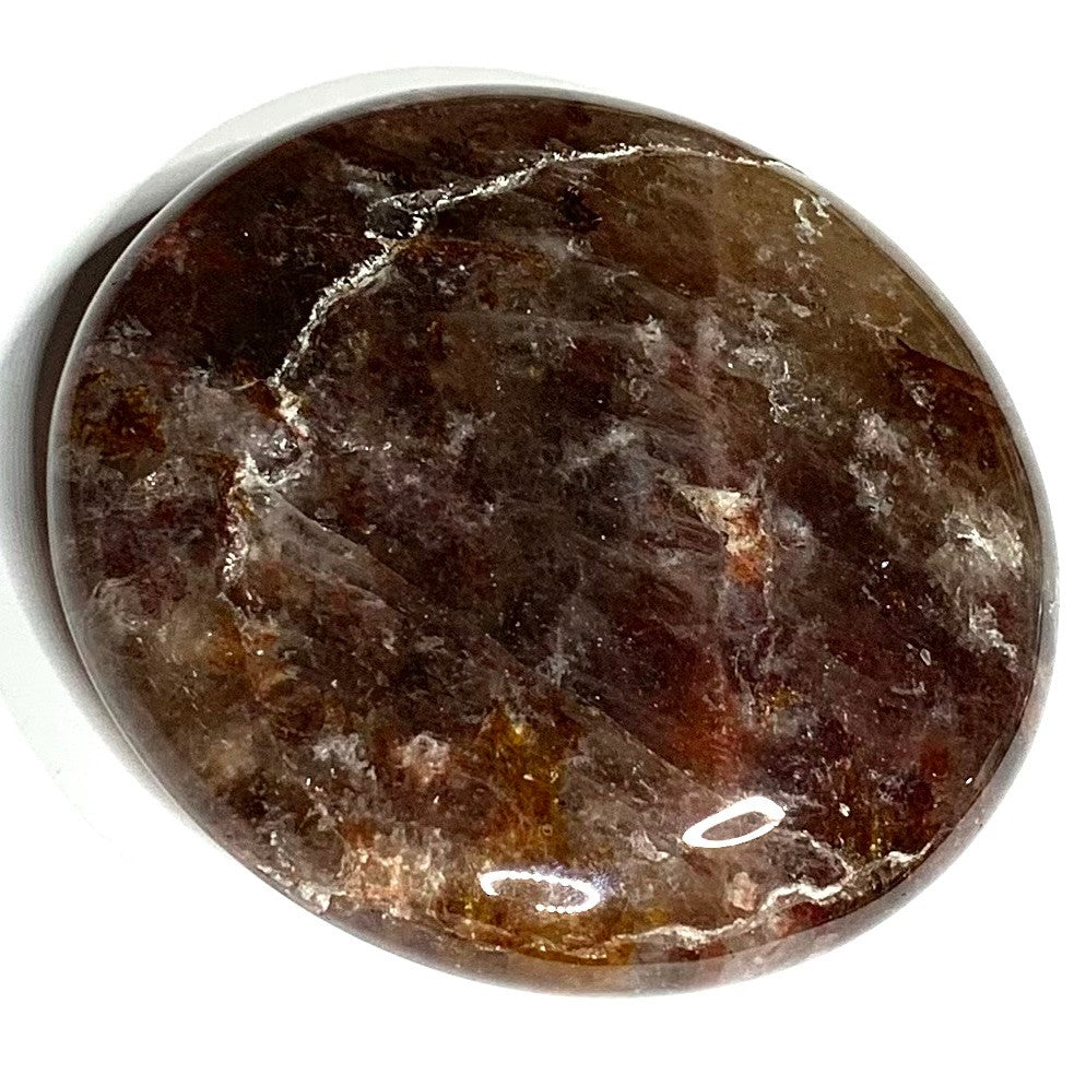 One of a Kind Fire Quartz Palm Stone-2 1/4"-NC4802 (NC4802)