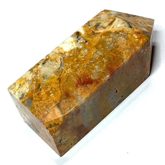 One of a Kind Crazy Lace Agate Carved Stone Tower-2 1/2 x 1" (NC4818)