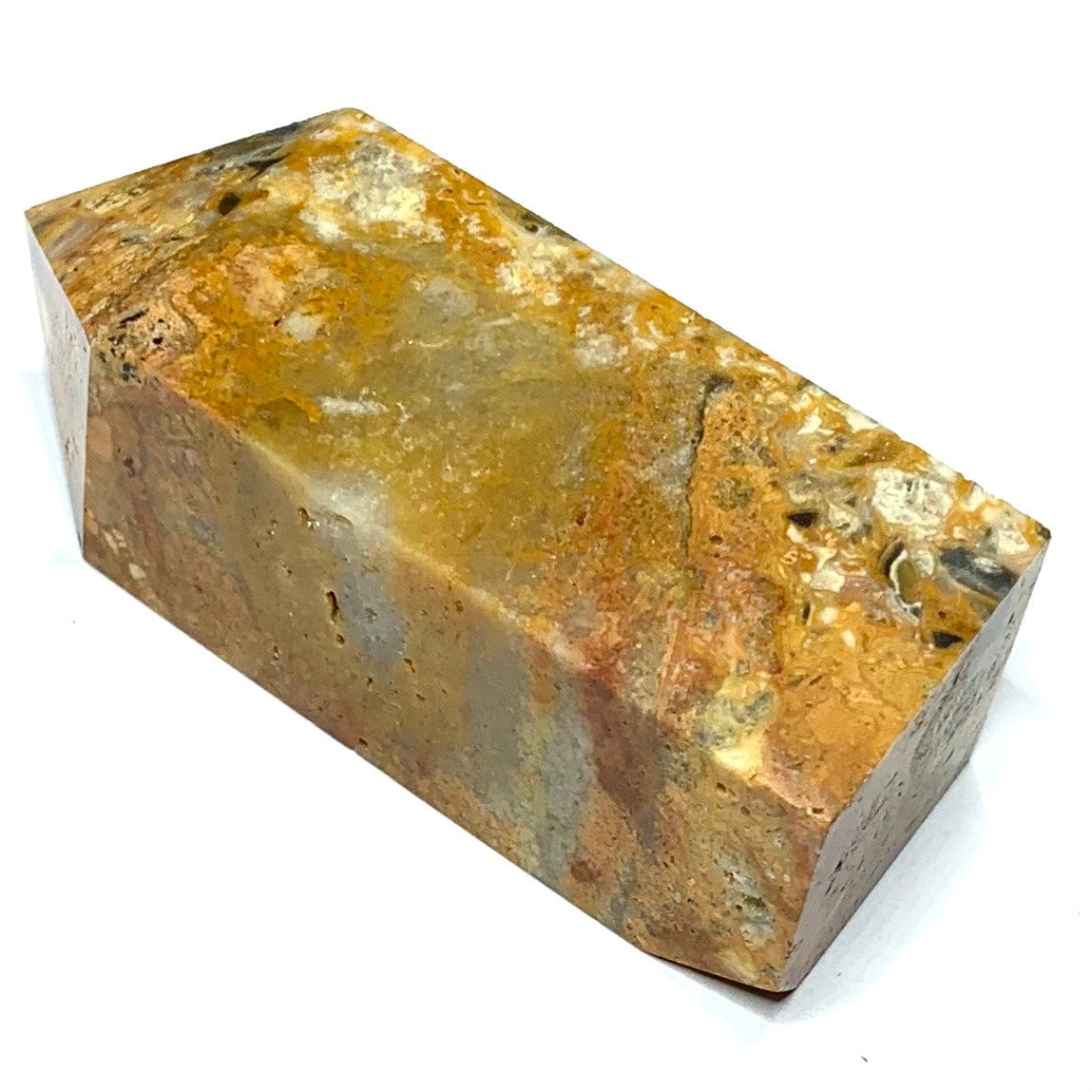 One of a Kind Crazy Lace Agate Carved Stone Tower-2 1/2 x 1" (NC4818)