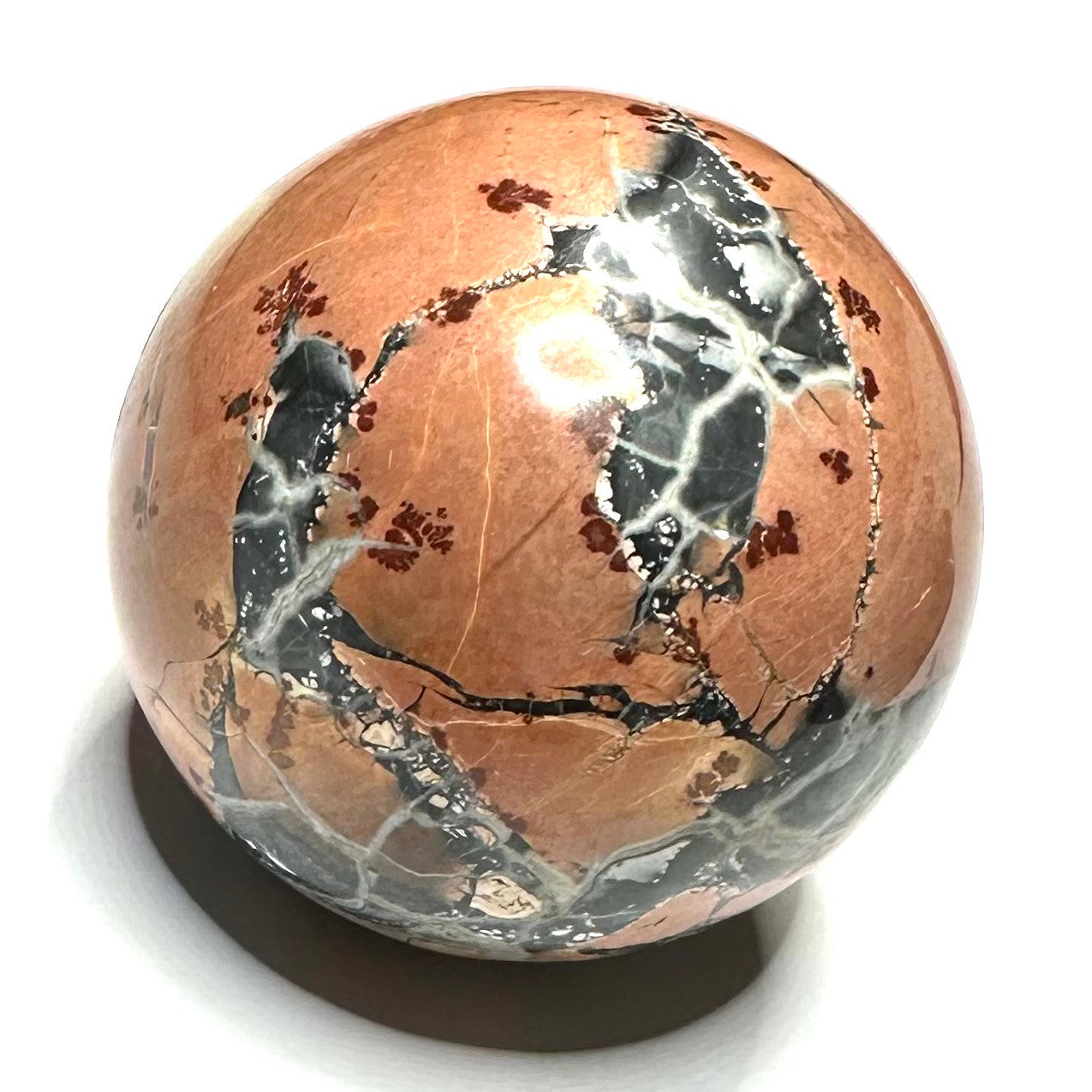 One of a Kind Maligano Jasper Stone Sphere-1 3/4"-NC5252 (NC5252)