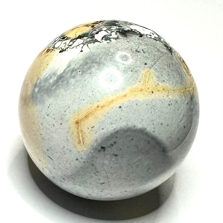 One of a Kind Maligano Jasper Stone Sphere-1 3/4"-NC5254 (NC5254)