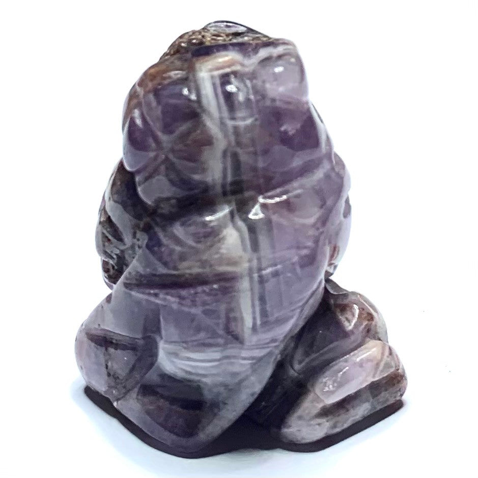 One of a Kind Carved Amethyst Owl Stone-1 1/2 x 1" (NC4843)