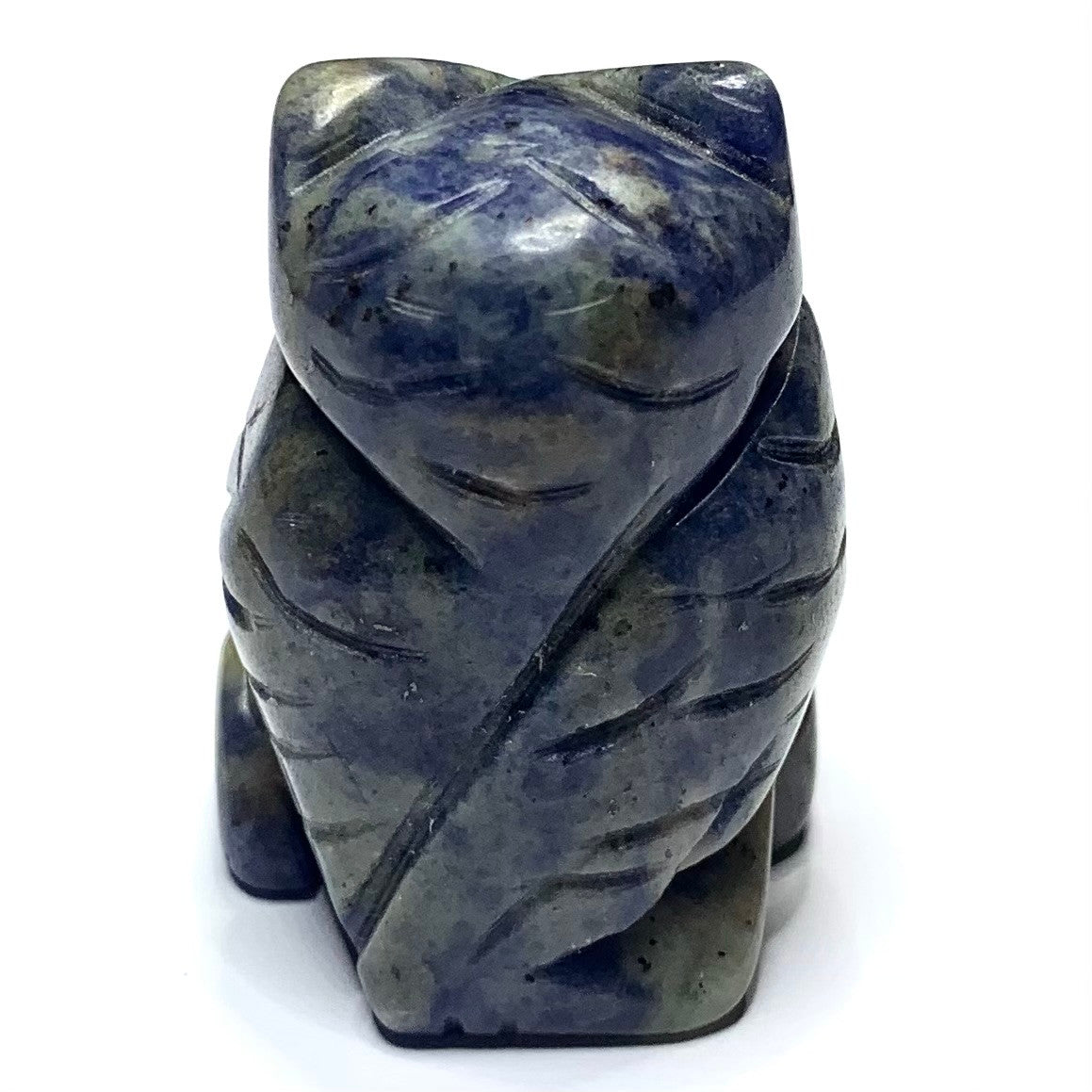 One of a Kind Sodalite Carved Owl Stone-1 3/4 x 1"